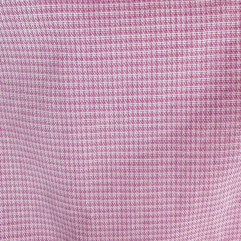 Lauren Ralph Lauren Pink Micro Houndstooth Button Down Shirt Boys 14 Preppy